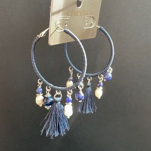 Chico’s Paige Charm Hoop Earrings